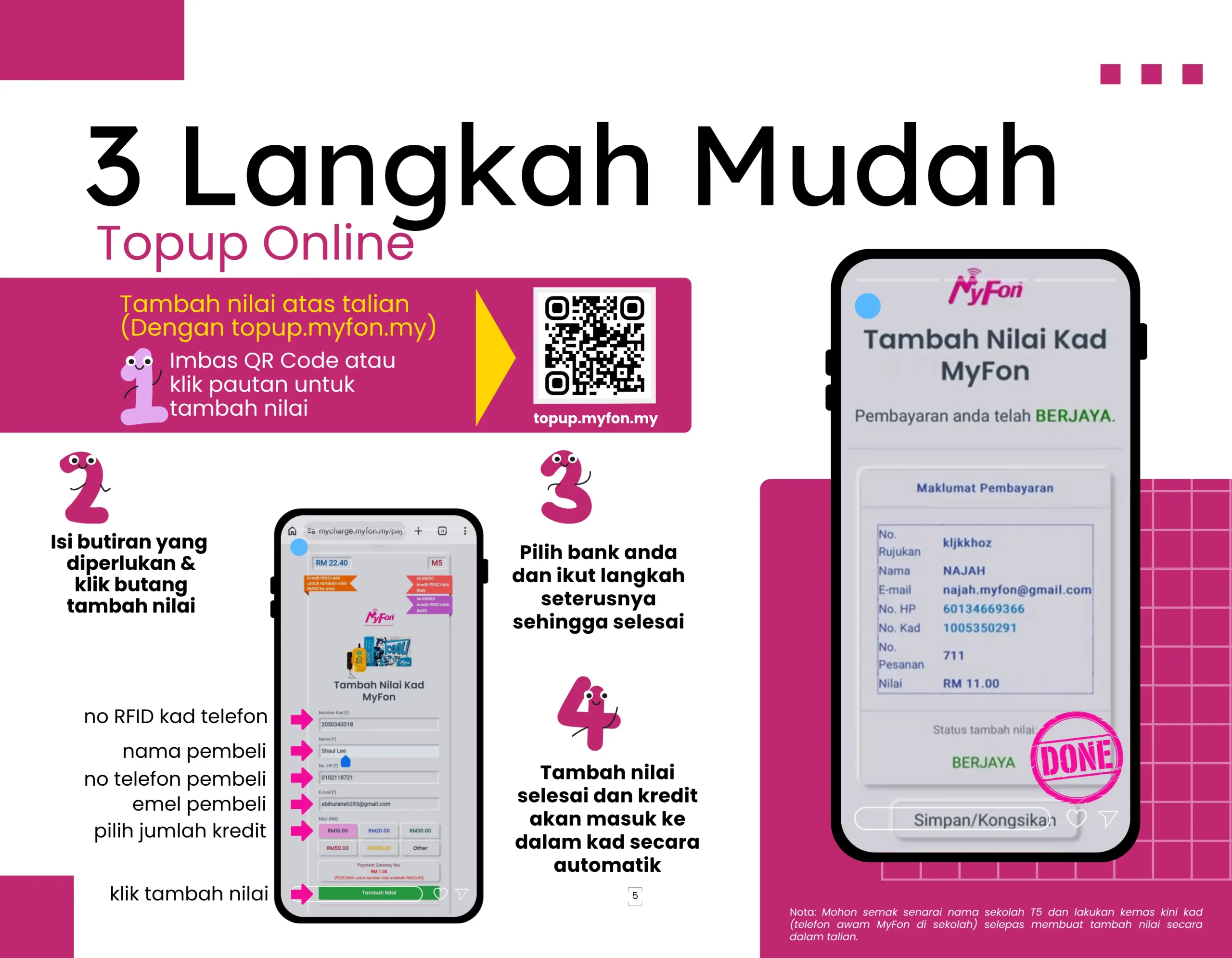 3 langkah mudah topup online